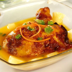 voir la recette poulet à l'ananas
